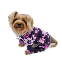 Midnight Garden Fleece Turtleneck Pajamas - XS