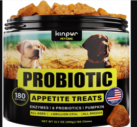 Probiotics For Dogs Support Gut Health Itchy Skin Allergies, Yeast Balance Immunity Dog Probiotics And Digestive Enzymes ,180  Chews Duck Flavor