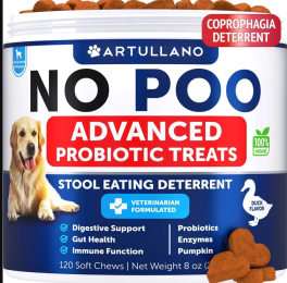 Chews For Dogs &Puppy Coprophagia Stool Eating Deterrent ,Treats With Probiotics & Enzymes Immune Digestive Gut Health Support Supplement: Artullano