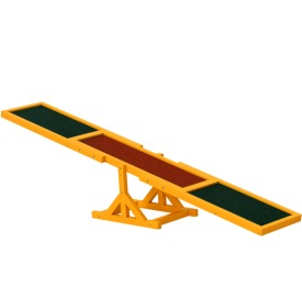 Wooden Dog Agility Seesaw, Training And Exercise Equipment, Weather Resistant, Natural: Seesaw