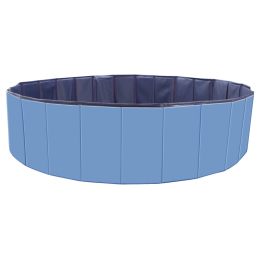160 X 160 X 30cm-63.0 X 63.0 X 11.8inch Foldable Pet Swimming Pool PVC  Dog Swim Pool Bathing Tub Playmat Pools: 1Pc Blue