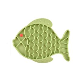 Silicone Lick Mat  For Small /Medium Dog, Anti Gulping/Choking  -Green