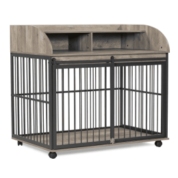 The Wooden Kennel Kennel Is Suitable For Large Medium-sized Dogs-Grey