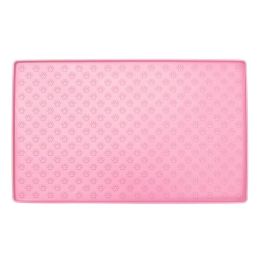 Spot Pet Mat, Waterproof And Easy To Clean Silicone Dog Mat, Cat Mat, Square Pet Placemat, Pet Supplies-Pink-Small