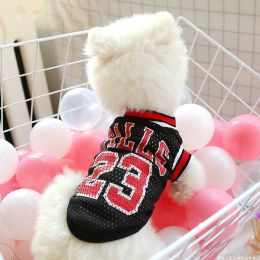 Dog Summer Clothes Teddy Vest Breathable -Black-Number16
