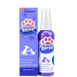 Dental Cleaning Spray For Dogs, Stain Removal, Fresh Breath Pet Oral Care Spray : 30ml