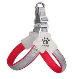 Adjustable Puppy Harness, No-Pull No Choke-Red-M