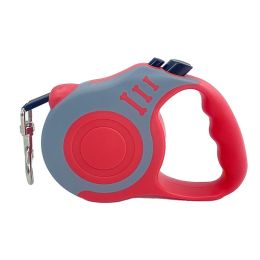 Pet Automatic Telescopic Traction Rope-Grey red-5m