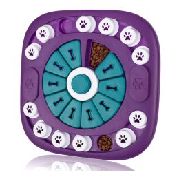 Dog Puzzle Toys, Interactive Treat Puzzle Dog Enrichment Toys For Large Medium Small Dogs: Purple