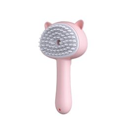 Hair Cleaning Brush With Mist Multifunctional Grooming Brush  : 18x9.5x5cm-Pink