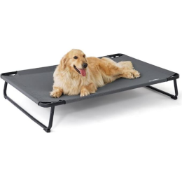 Made4Pets Large Dog Outdoor Adjustable Pet Bed With Buckle Legs, Durable And Bite-Resistant, Suitable For Indoor And Outdoor Use: Grey xl