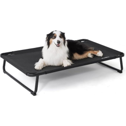 Made4Pets Large Dog Outdoor Adjustable Pet Bed With Buckle Legs, Durable And Bite-Resistant, Suitable For Indoor And Outdoor Use: Black xl