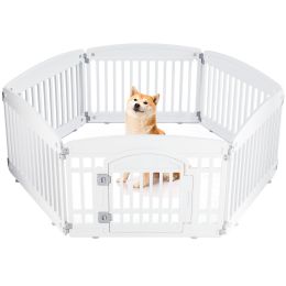 Dog Game Fence Is Safe And Reliable -White/6Panel