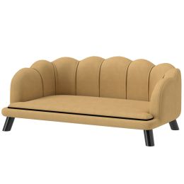 Pearl Design Pet Sofa for Medium and Large Sized Dogs: Coffee-38.75" W x 23.75" D x 14" H