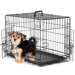 A Dog Cage With Two Doors-24double door