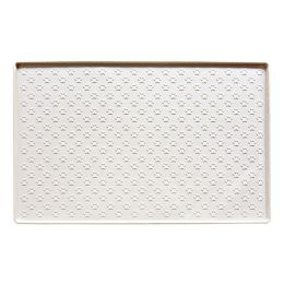 Spot Pet Mat, Waterproof And Easy To Clean Silicone Dog Mat, Cat Mat, Square Pet Placemat, Pet Supplies-Cream color-Small