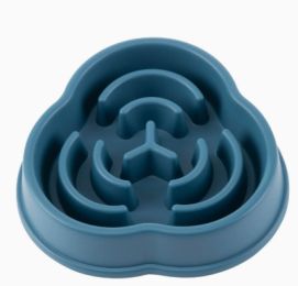 Pet Slow Feeding Bowl Dog Bowl Anti-choke Anti-skid: Conventional-01 Style Blue