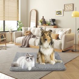 Premium Plush Dog Bed With Removable Washable Cover - All-Season Anti-Slip Pet Mat For Dogs , Use In Crate, Kennel & Home - Ultra Soft Warmth