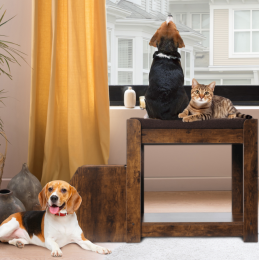 Pet Bunk Bed With Removable Step For Dogs And Cats, Indoor Use