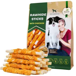 Dog Sticks Wrapped With Chicken & Pet Natural Chew Treats Grain Free Organic Meat & Human Grade Dried Snacks In Bulk For Training : Beloved Pets