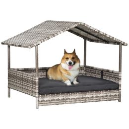 Dog Bed, Rattan Pet Sofa, Dog Tent, Amazon Shipping, WalMart Banned, No Shipping On Weekends-Charcoal Gray