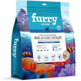 FURRY WONDER Freeze Dried Dog Food, Turkey & Chicken, 16 Oz, Grain-Free USA Made -Skin Coat Vitalize
