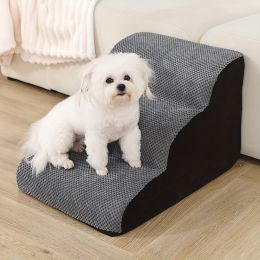 Small Dog 3 Step Stairs - Detachable Washable Pet Pedals: Sofa ramps