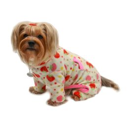 Yummy Strawberry Fleece Turtleneck Pajamas - M