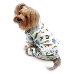 Zoo Animals Flannel Pajamas with 2 Pockets - M