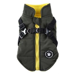 Chest Strap Jacket Cotton-padded Coat -DZ228 Green-M