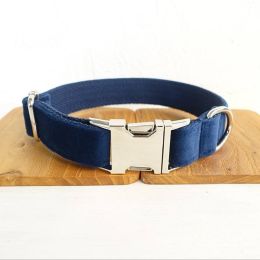 Dark Blue Velvet Collar (Size: M)