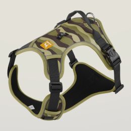 Dog Chest And Back Reflective Commuter Hand Holding Rope (Color/Size: Army Green-L)