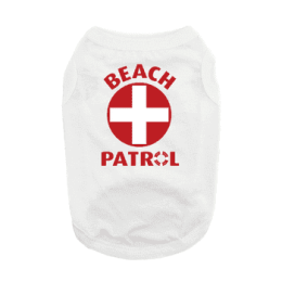 Beach Patrol Dog Shirt (Color/Size: White, 2X-Large)