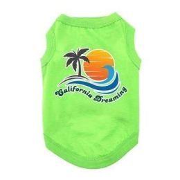California Dreaming Dog Shirt (Color/Size: Green Flash, 2X-Large)