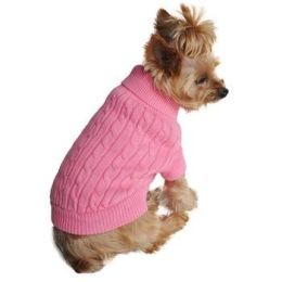 Combed Cotton Cable Knit  Sweater (Color/Size: )